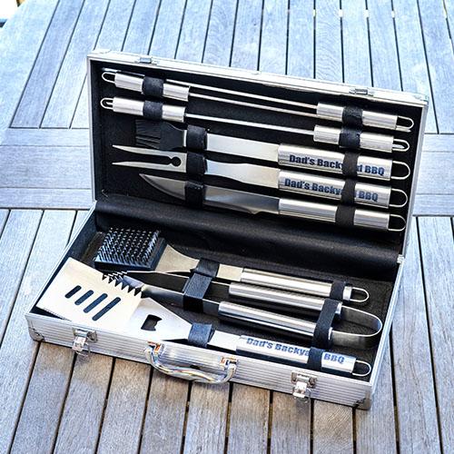 Custom BBQ Tool Set - Grilling Gifts for Men & Beer Lovers