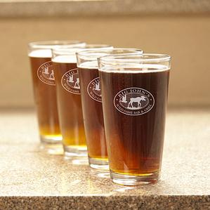 Personalized Pint Glasses - Set of 4 (Etched)